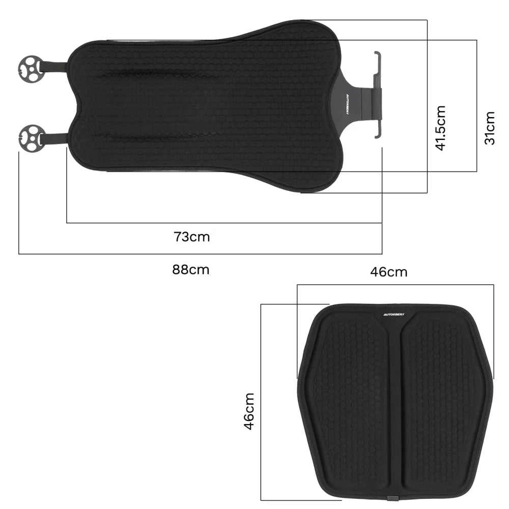 EaseDrive™ car seat cushion kit — size reference and universal fit
