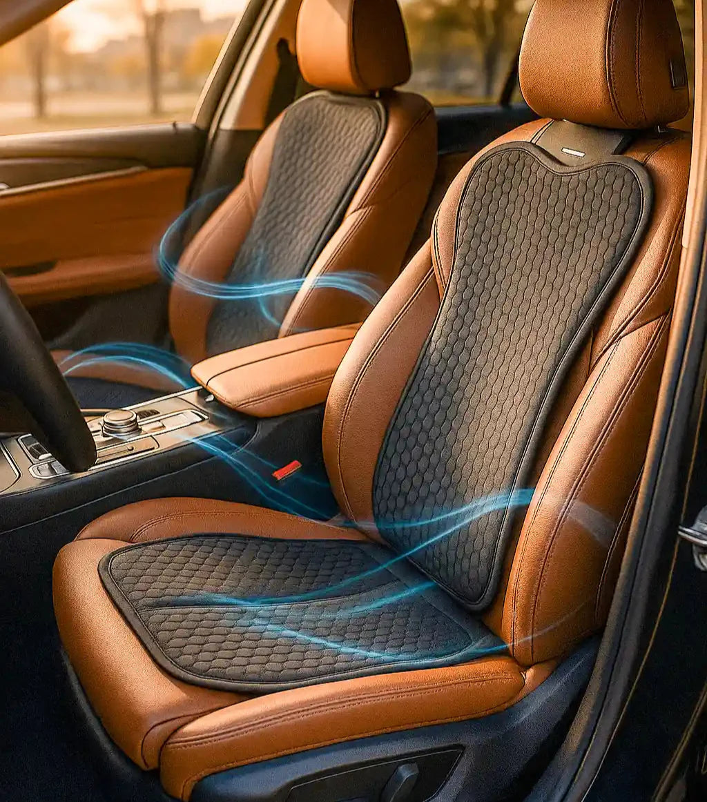 EaseDrive™ Honeycomb Gel Car Seat Cushion — breathable gel technology detail