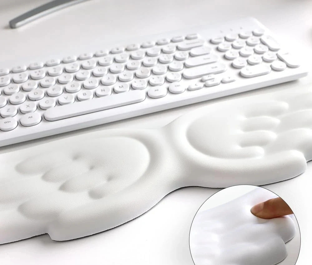 WristWing memory foam wrist rest — close-up detail