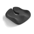 Dark gray contoured seat cushion seen from the front, showing the rear cutout