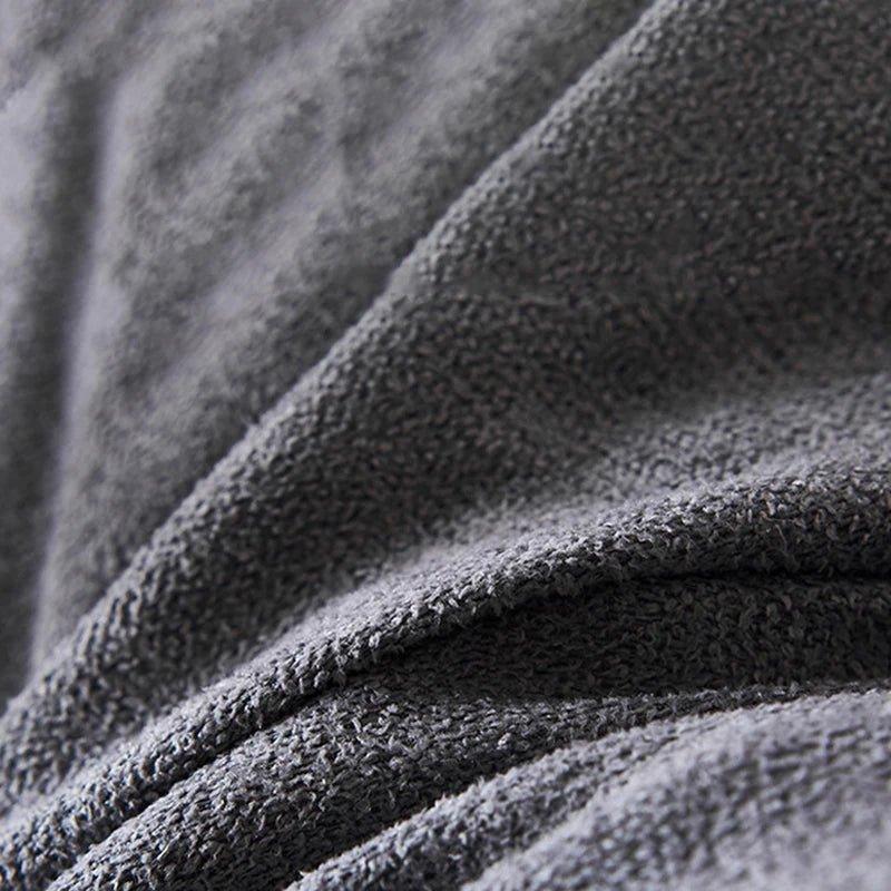 Close-up of the velvet-touch cover fabric