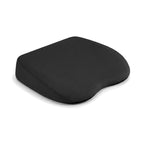 RideRise seat booster cushion in black, on a white background