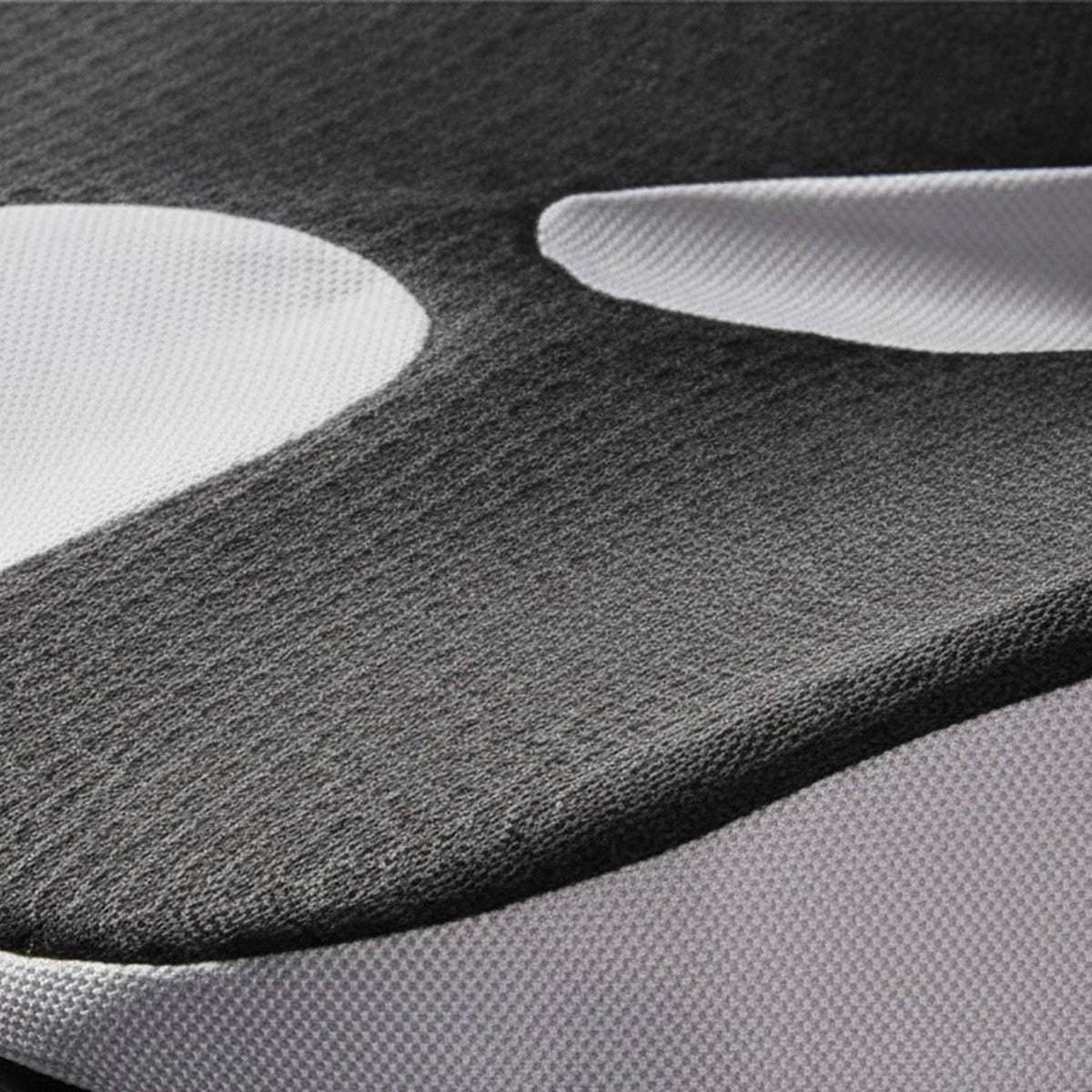 Close-up of the SciatiGuard mesh top and light gray side