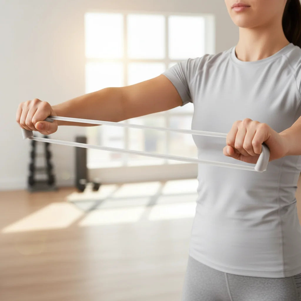 FlexBand resistance bands in use — full body workout training