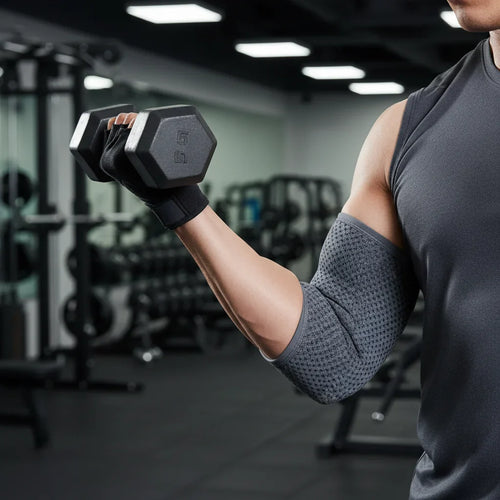 ArmFlex™ Elbow Compression Sleeve — in use during a training session