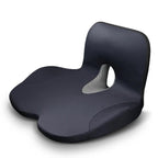 Dark navy one-piece seat and back cushion with an opening at the base of the back section