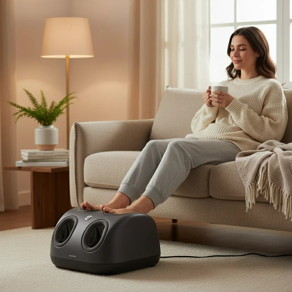 SoleEase Shiatsu Foot Massager — lifestyle context