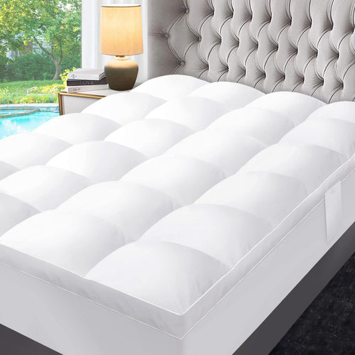CloudQuilt™ Cooling Pillow-Top Mattress Topper — plush quilted pillow-top surface