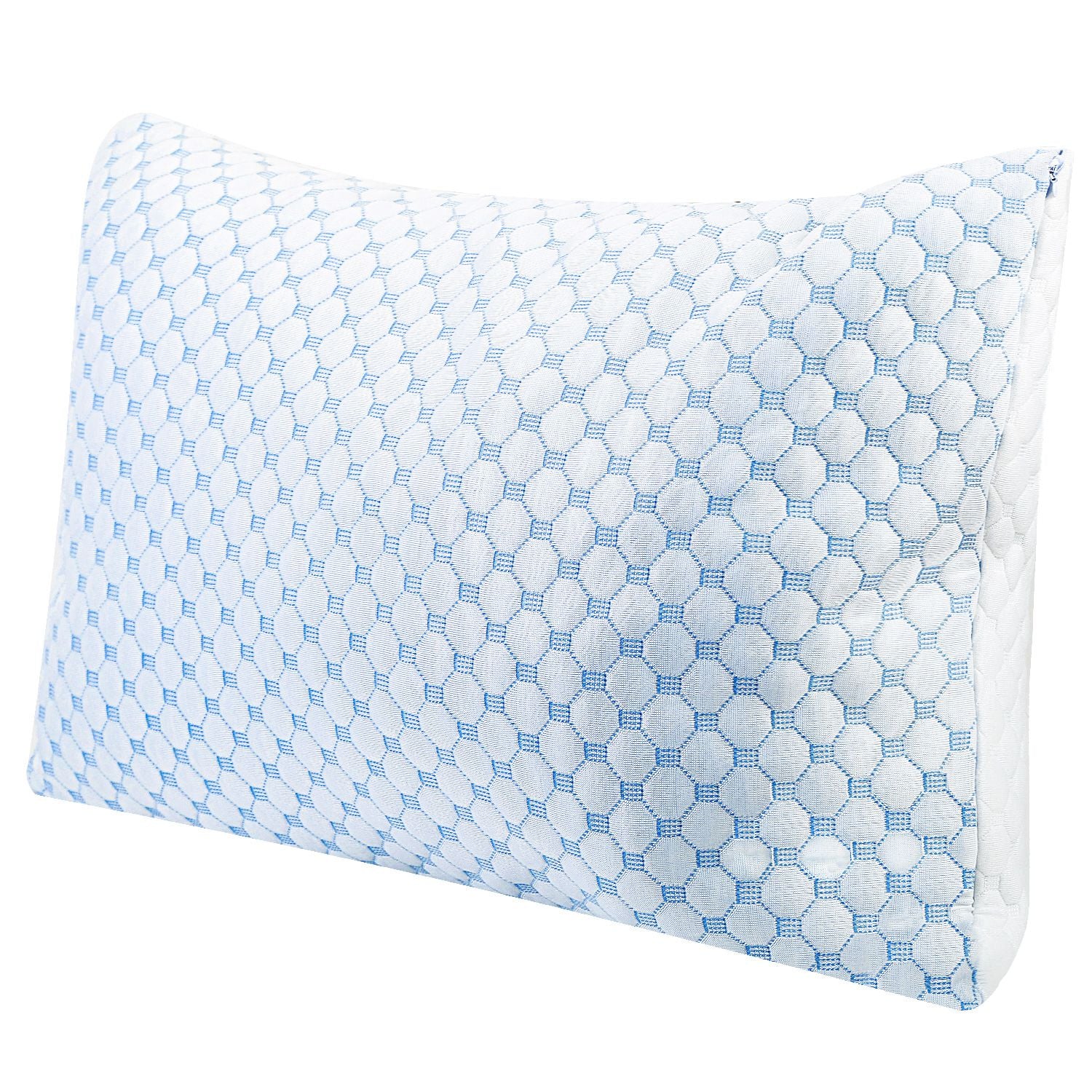 ArcticLoft™ Cooling Gel Memory Foam Pillow — detail close-up of cooling knit cover