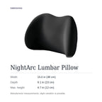 NightArc dimensions: 15.0 in wide, 9.1 in deep, 4.7 in at its highest point