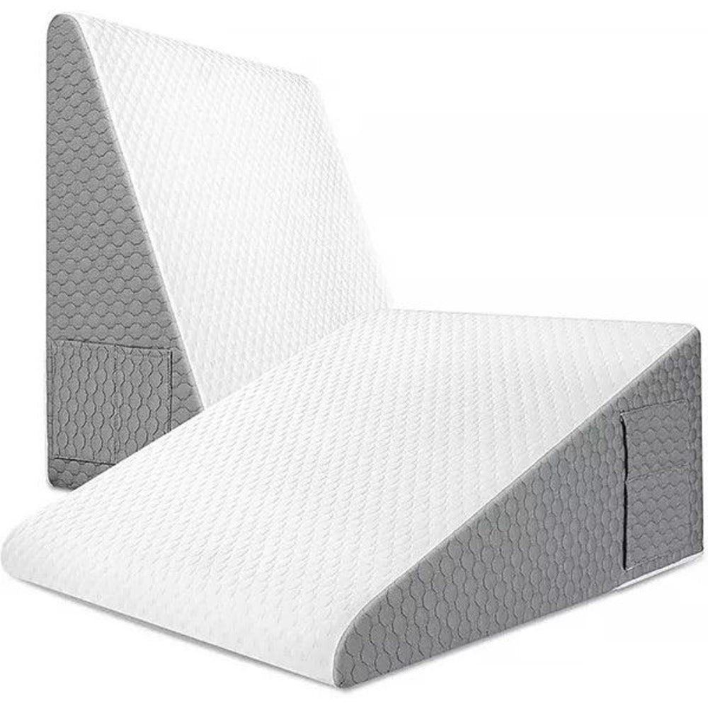 Cusheal SleepWell Wedge Pillow for Elevated Sleep & Comfort - Memory Foam